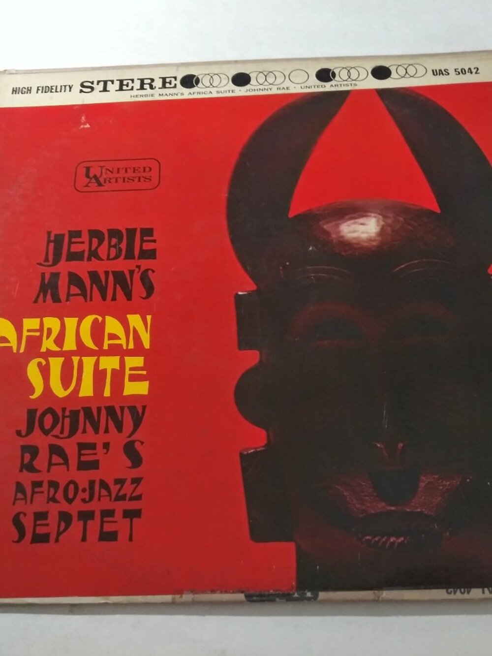 Johnny Rae's Afro-Jazz Septet Herbie Mann's African Suite VG+ Stereo Record 1959